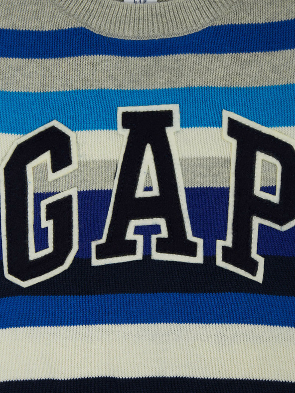 GAP Baby prugasti džemper s logom GAP