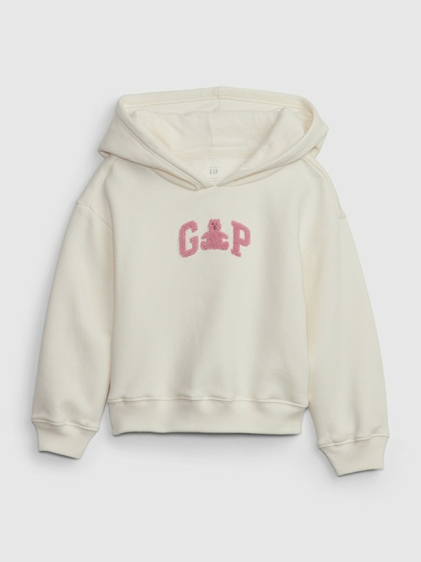 GAP Baby dukserica s logom i kapuljačom GAP