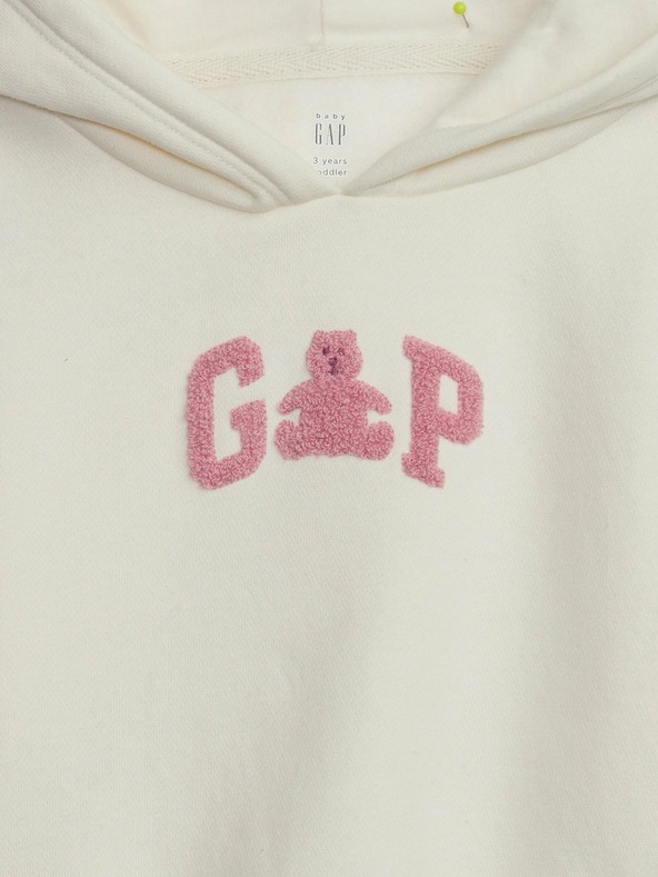 GAP Baby dukserica s logom i kapuljačom GAP