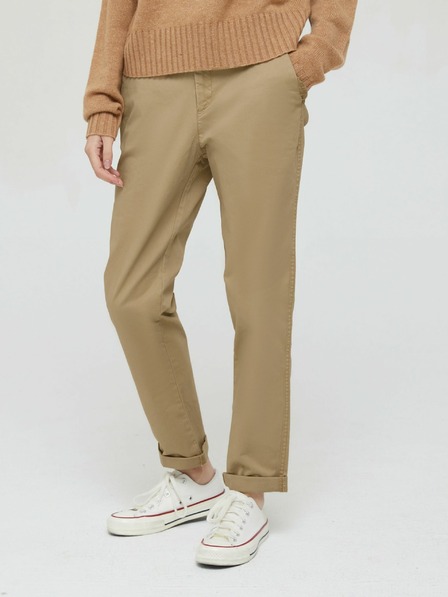 GAP Hlačice girlfriend khaki u stretch twill GAP