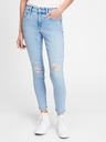 GAP Oštećene jeggings hlače srednjeg struka GAP
