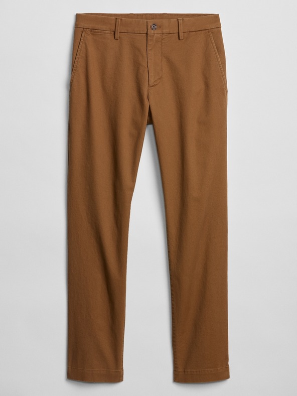 GAP Hlače essential khaki uskog kroja GapFlex GAP