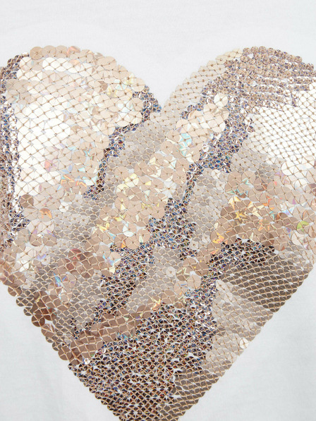 GAP Dječja majica sa šljokicama u obliku srca GAP