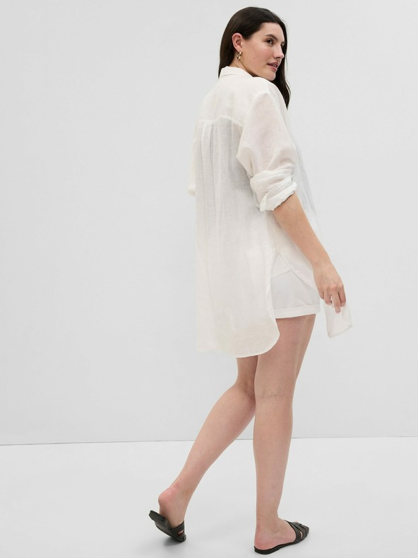 GAP Duga lanena košulja GAP