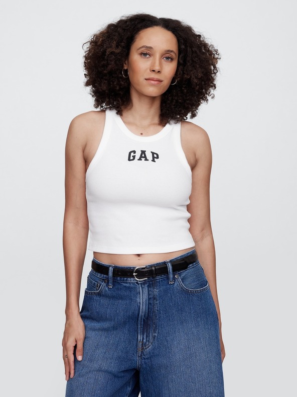 GAP Rebrasta majica bez rukava s logom GAP