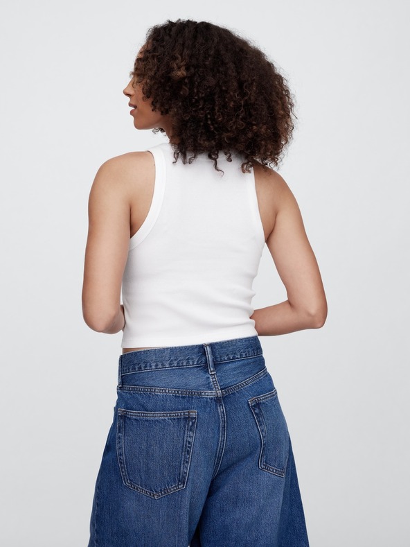 GAP Rebrasta majica bez rukava s logom GAP