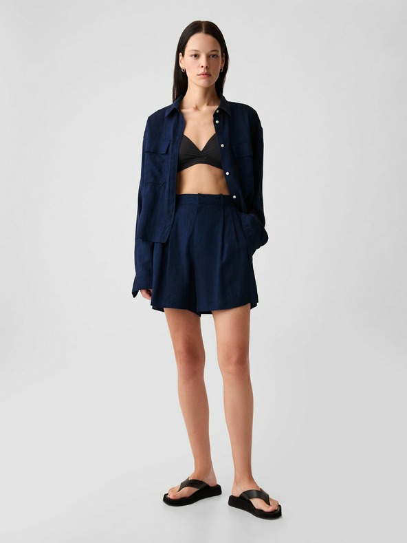 GAP Lanene kratke hlače 365 visoki struk GAP