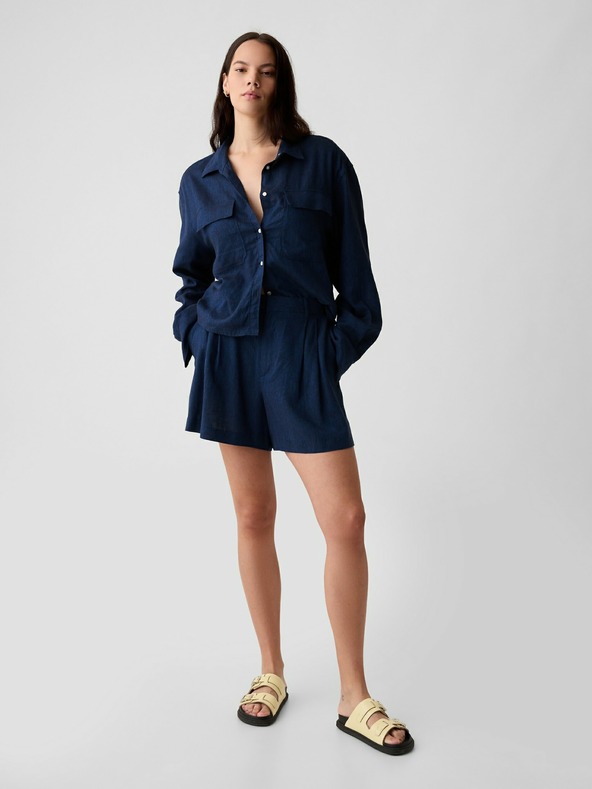 GAP Lanene kratke hlače 365 visoki struk GAP