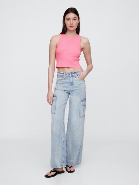 GAP Rebrasta majica bez rukava s logom GAP