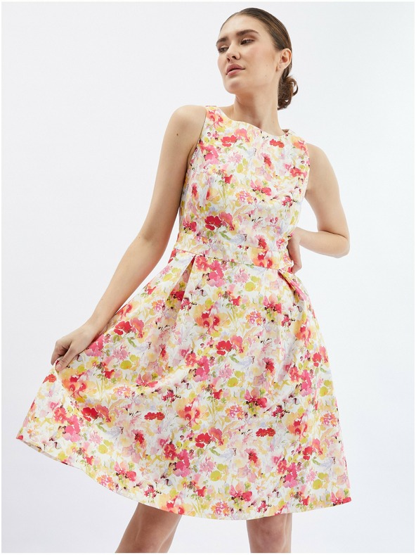 Orsay Crveno-krem ženska haljina cvjetnog uzorka ORSAY