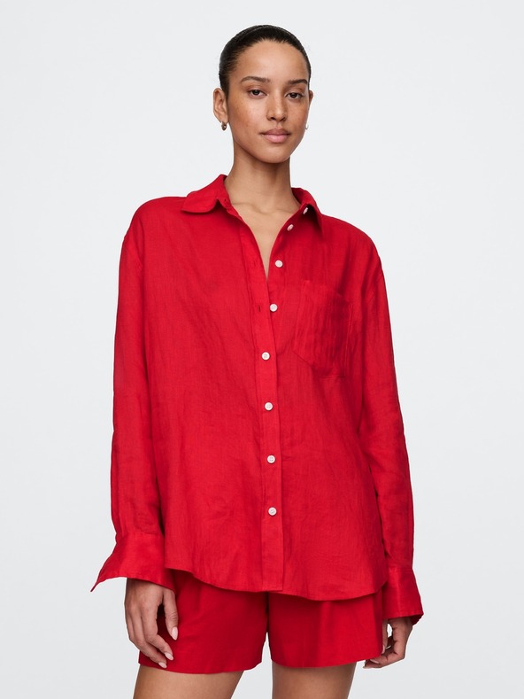 GAP Lanena oversize košulja Big Shirt GAP