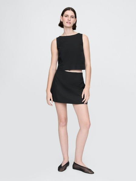 GAP GAP lanena kratka suknja