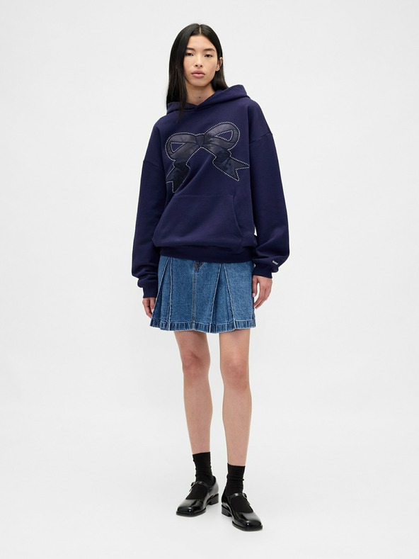 GAP Džins nabrana mini suknja Gap × Sandy Liang GAP