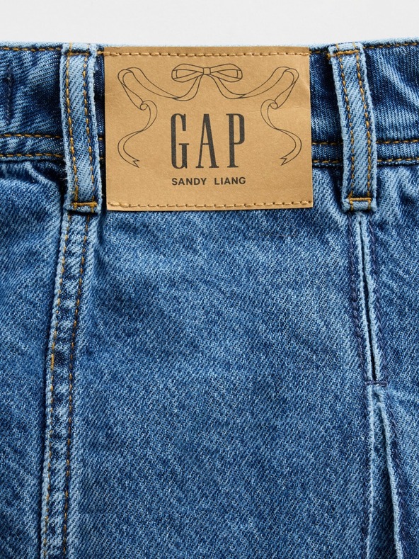 GAP Džins nabrana mini suknja Gap × Sandy Liang GAP