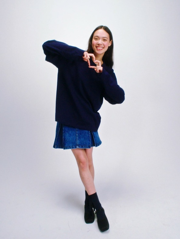 GAP Džins nabrana mini suknja Gap × Sandy Liang GAP