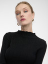 Orsay Crna ženska majica s ovratnikom ORSAY