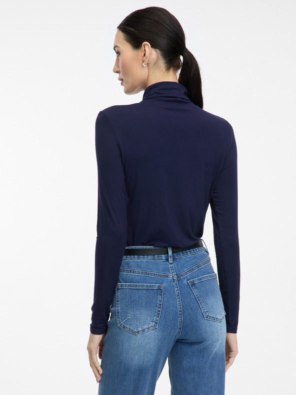 Orsay Tamno plava ženska majica s ovratnikom ORSAY