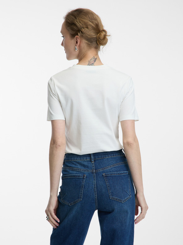 Orsay Bijela ženska majica s aplikacijom ORSAY