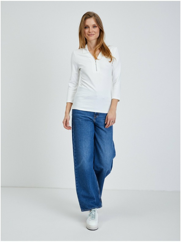 Orsay Krem majica s rukavima tričetvrt dužine ORSAY