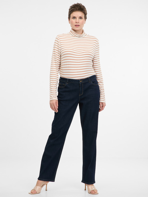 Orsay Bež prugasta ženska majica s dugim rukavima ORSAY