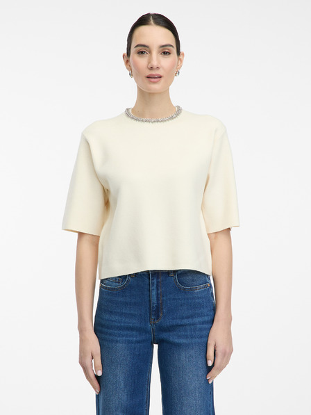 Orsay Kremasta ženska bluza s kratkim rukavima ORSAY