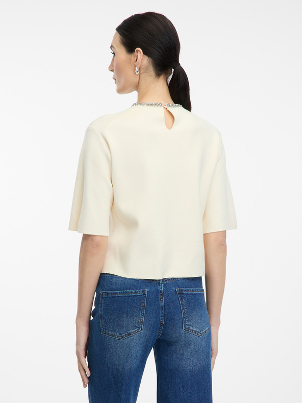 Orsay Kremasta ženska bluza s kratkim rukavima ORSAY