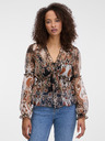 Orsay Smeđa ženska uzorovana bluza ORSAY
