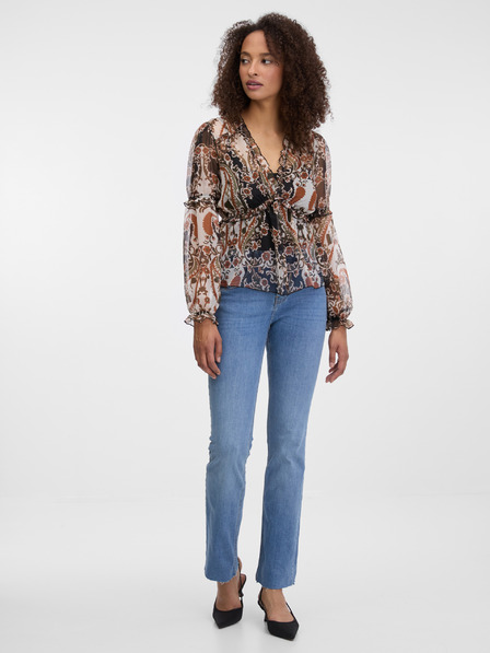 Orsay Smeđa ženska uzorovana bluza ORSAY