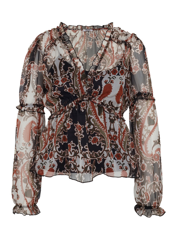 Orsay Smeđa ženska uzorovana bluza ORSAY