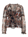 Orsay Smeđa ženska uzorovana bluza ORSAY