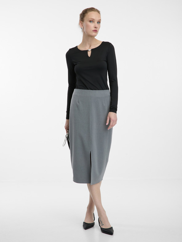 Orsay Crni ženski top s dugim rukavima ORSAY