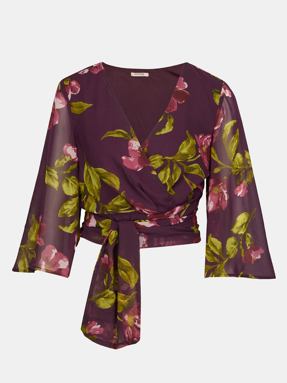 Orsay Ljubičasta ženska preklopna bluza s cvjetnim uzorkom ORSAY