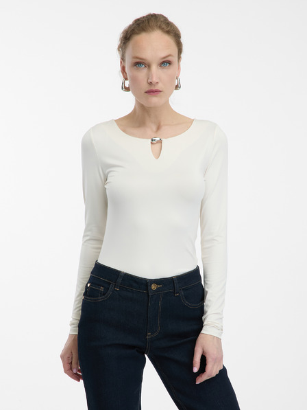 Orsay Kremasti ženski top s dugim rukavima ORSAY