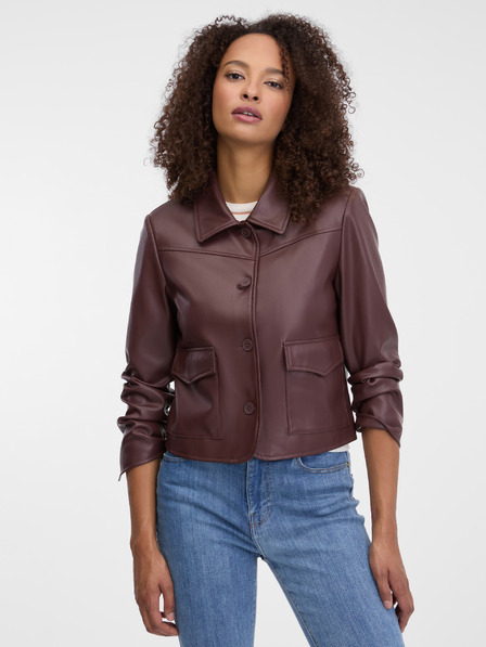Orsay Tamno smeđa ženska kožna jakna ORSAY