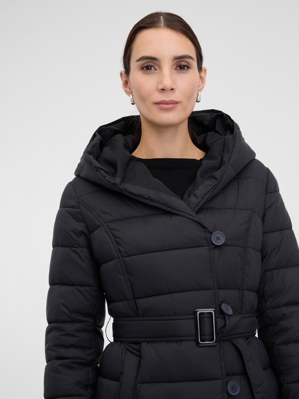 Orsay Crni ženski prošiveni kaput ORSAY