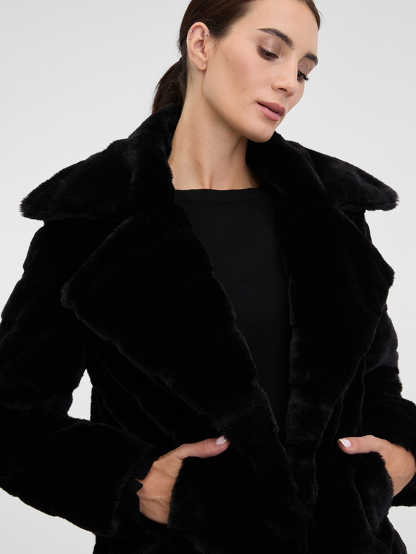 Orsay Crni ženski kratki krzno ORSAY