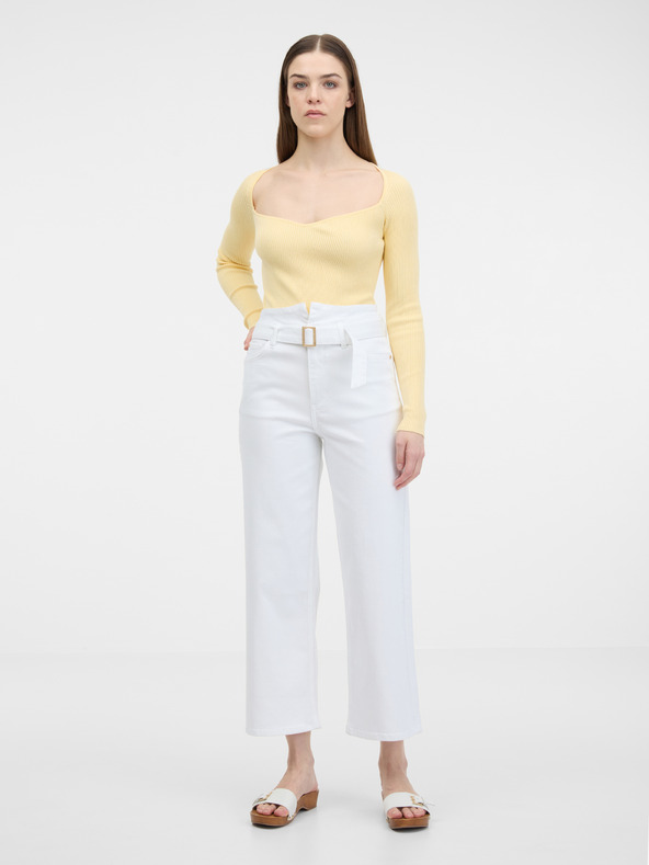 Orsay Bijele ženske široke traperice ORSAY