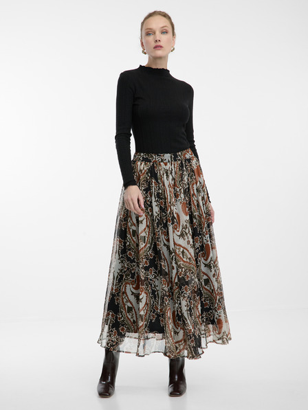 Orsay Smeđa midi suknja s uzorkom ORSAY