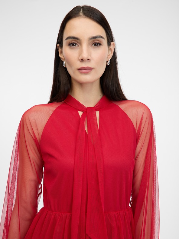 Orsay Crvena ženska haljina do koljena ORSAY