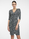 Orsay Crna ženska haljina do koljena s uzorkom ORSAY
