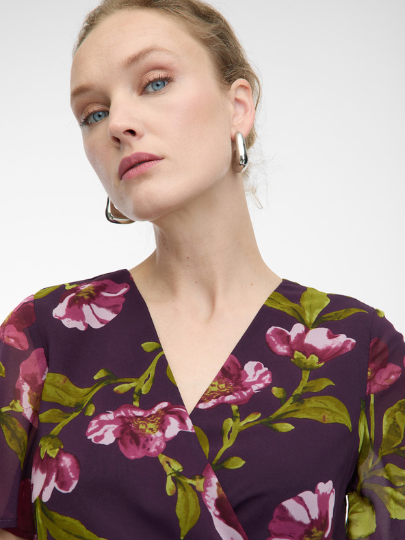 Orsay Ljubičaste midi haljine s cvjetnim uzorkom ORSAY