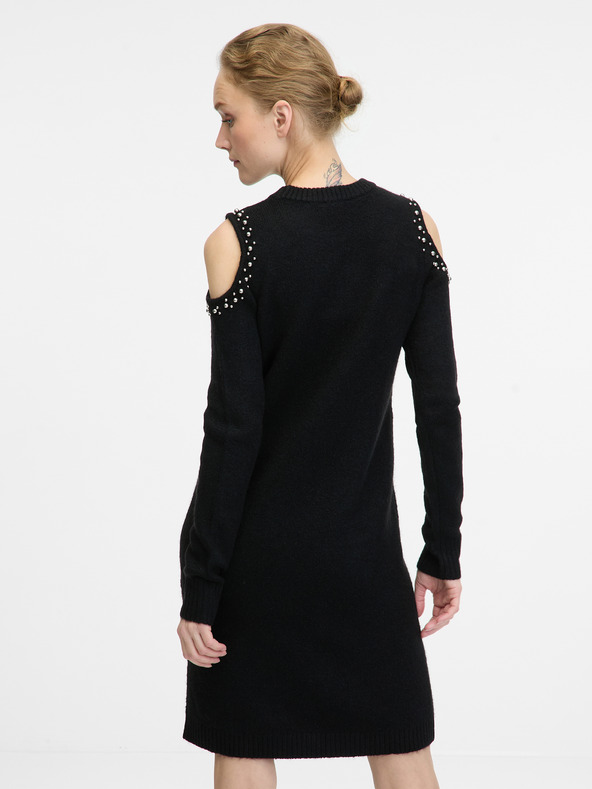 Orsay Crna ženska pletena haljina ORSAY