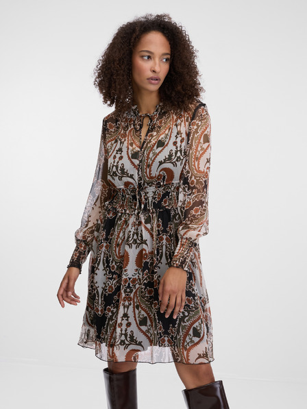 Orsay Smeđa ženska haljina s uzorkom ORSAY