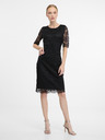 Orsay Crna ženska haljina do koljena ORSAY