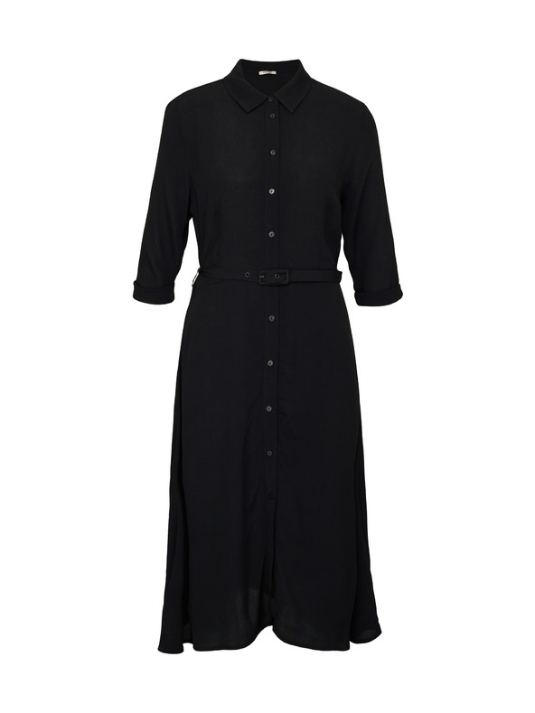 Orsay Crne ženske košuljaste haljine do koljena ORSAY