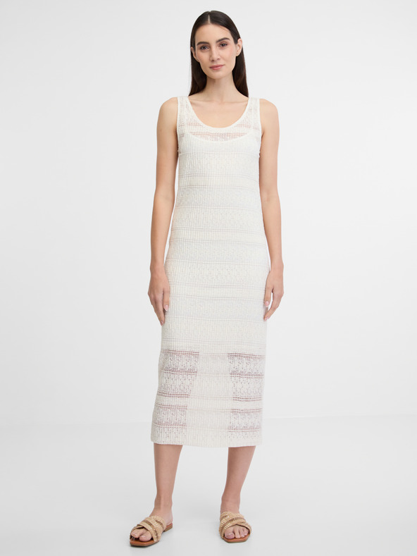 Orsay Krem ženska midi haljina ORSAY