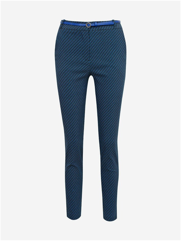 Orsay Crno-plave ženske hlače s uzorkom ORSAY