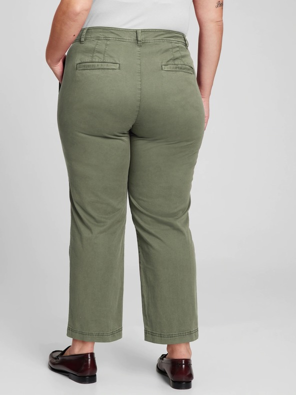 GAP Hlačice girlfriend khaki visokog struka Utility GAP