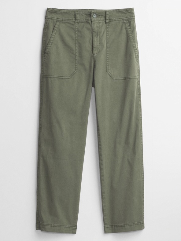 GAP Hlačice girlfriend khaki visokog struka Utility GAP