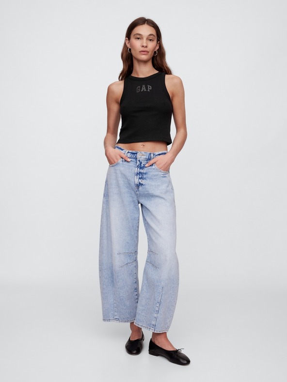 GAP Rebrasta majica bez rukava s logom GAP